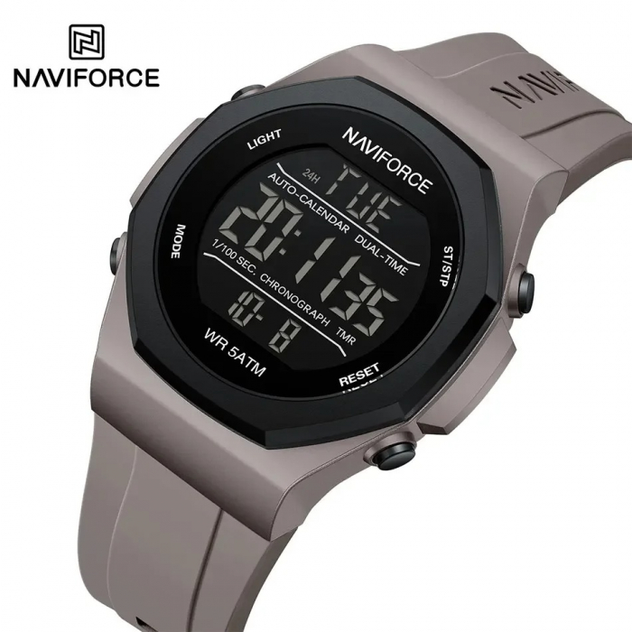 Ceas Bărbați Naviforce 7117 Gri – Funcții Multiple, Design Sport, Rezistent la Șocuri, Rezistent la Apă 5ATM [6]