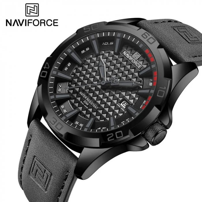 Ceas Bărbați Naviforce 8023 Gri – Design Luxury, Funcții Multiple, Afișaj Luminos, Rezistent la Apă 3ATM [2]