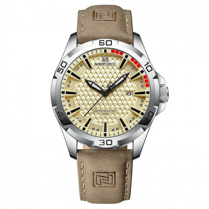 Ceas Bărbați Naviforce 8023 Maro – Design Luxury, Funcții Multiple, Afișaj Luminos, Rezistent la Apă 3ATM [1]