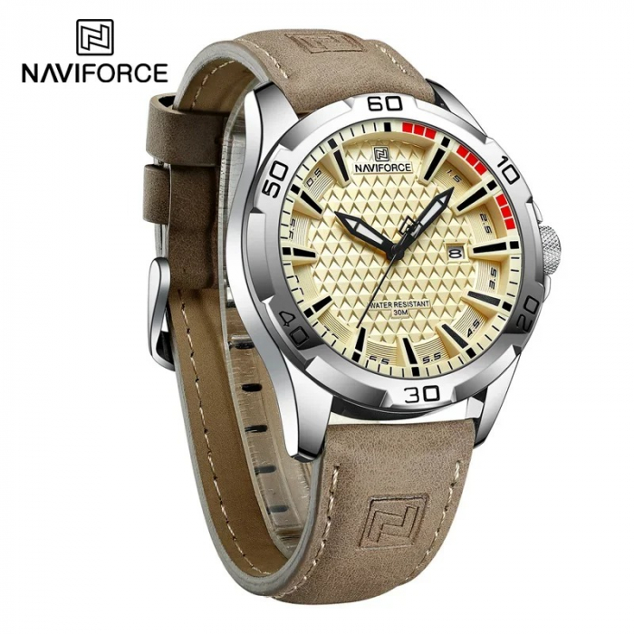 Ceas Bărbați Naviforce 8023 Maro – Design Luxury, Funcții Multiple, Afișaj Luminos, Rezistent la Apă 3ATM [5]