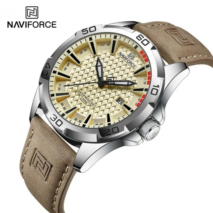 Ceas Bărbați Naviforce 8023 Maro – Design Luxury, Funcții Multiple, Afișaj Luminos, Rezistent la Apă 3ATM [4]