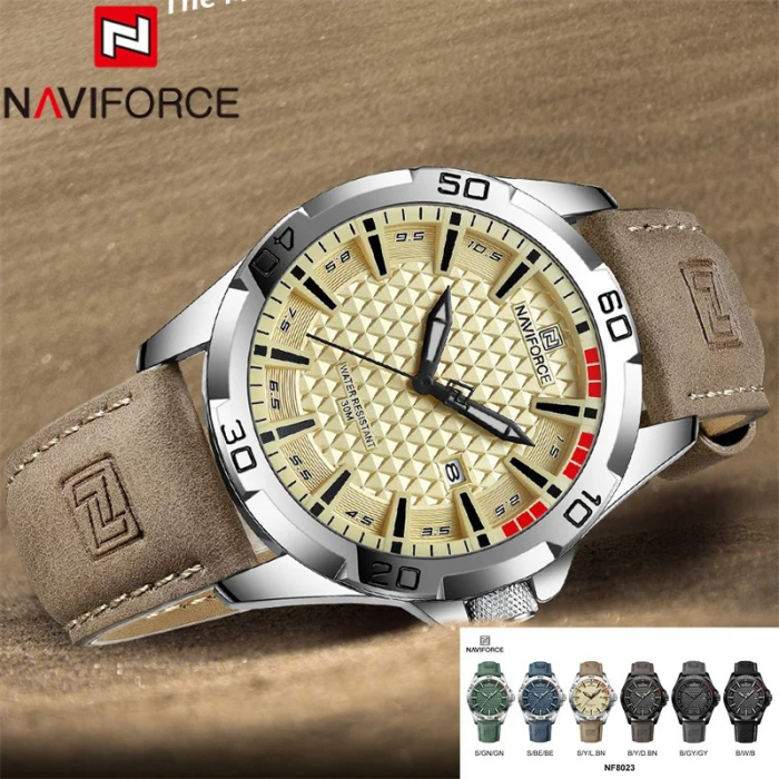 Ceas Bărbați Naviforce 8023 Maro – Design Luxury, Funcții Multiple, Afișaj Luminos, Rezistent la Apă 3ATM [2]