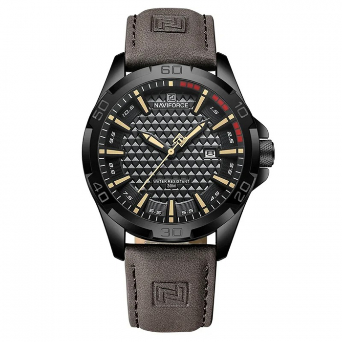 Ceas Bărbați Naviforce 8023 Negru-Galben – Design Luxury, Funcții Multiple, Afișaj Luminos, Rezistent la Apă 3ATM [1]