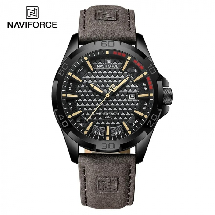 Ceas Bărbați Naviforce 8023 Negru-Galben – Design Luxury, Funcții Multiple, Afișaj Luminos, Rezistent la Apă 3ATM [7]