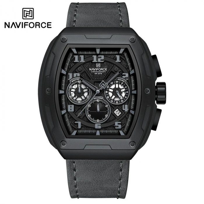 Ceas Bărbați Naviforce 8053 Gri – Funcții Multiple, Design Military, Shockproof, Rezistent la Apă 3ATM [7]
