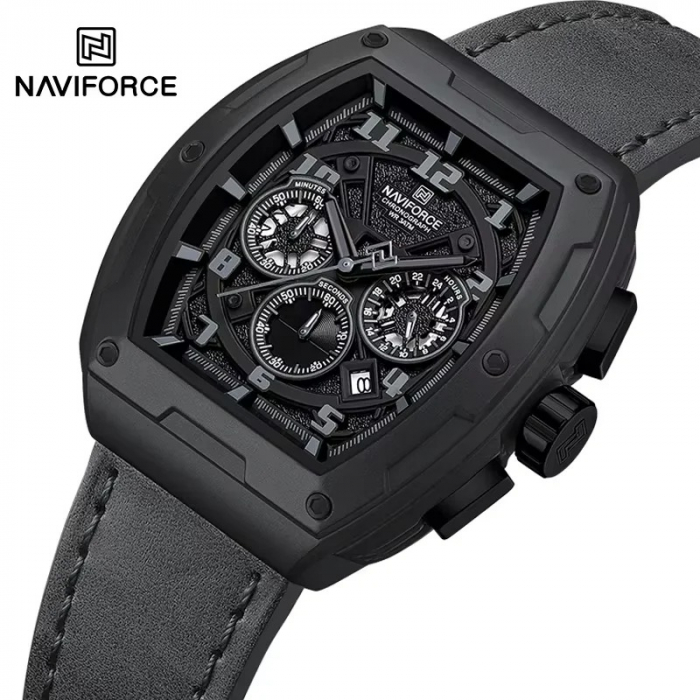 Ceas Bărbați Naviforce 8053 Gri – Funcții Multiple, Design Military, Shockproof, Rezistent la Apă 3ATM [2]