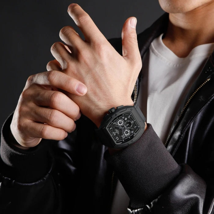Ceas Bărbați Naviforce 8053 Gri – Funcții Multiple, Design Military, Shockproof, Rezistent la Apă 3ATM [4]