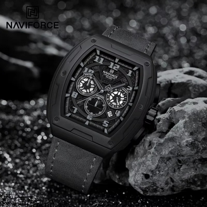 Ceas Bărbați Naviforce 8053 Gri – Funcții Multiple, Design Military, Shockproof, Rezistent la Apă 3ATM [6]