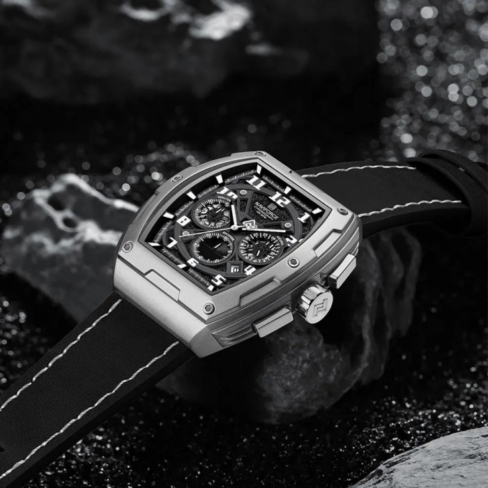 Ceas Bărbați Naviforce 8053 Negru-Gri – Funcții Multiple, Design Military, Shockproof, Rezistent la Apă 3ATM [5]