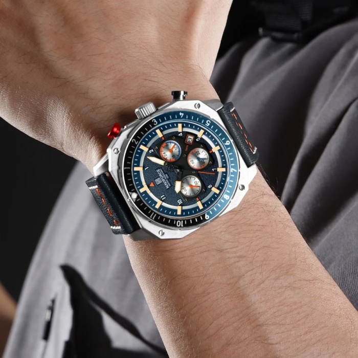 Ceas Bărbați Naviforce 8057 Albastru – Design Casual, Funcții Multiple, Cronograf, Rezistent la Apă 3ATM [4]