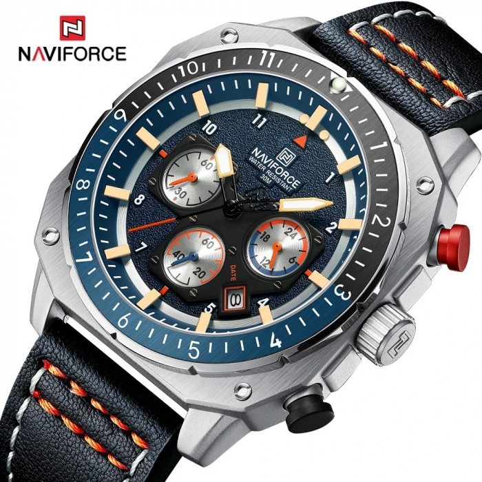 Ceas Bărbați Naviforce 8057 Albastru – Design Casual, Funcții Multiple, Cronograf, Rezistent la Apă 3ATM [7]