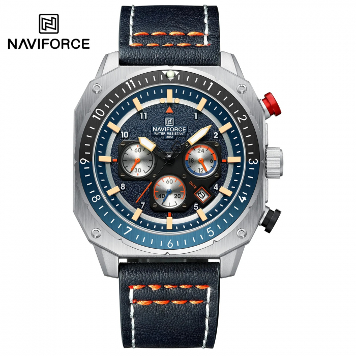 Ceas Bărbați Naviforce 8057 Albastru – Design Casual, Funcții Multiple, Cronograf, Rezistent la Apă 3ATM [6]