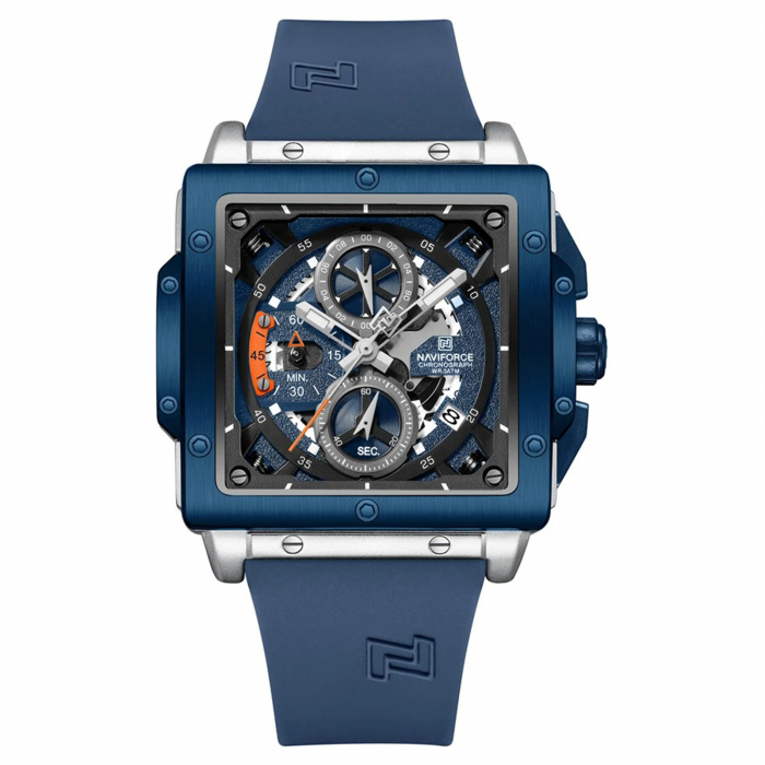 Ceas Bărbați Naviforce 8064 Albastru – Design Military, Funcții Multiple, Afișaj Luminos, Rezistent la Apă 3ATM [1]