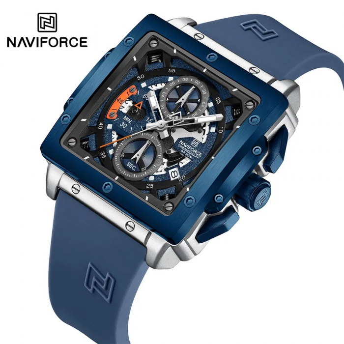 Ceas Bărbați Naviforce 8064 Albastru – Design Military, Funcții Multiple, Afișaj Luminos, Rezistent la Apă 3ATM [2]