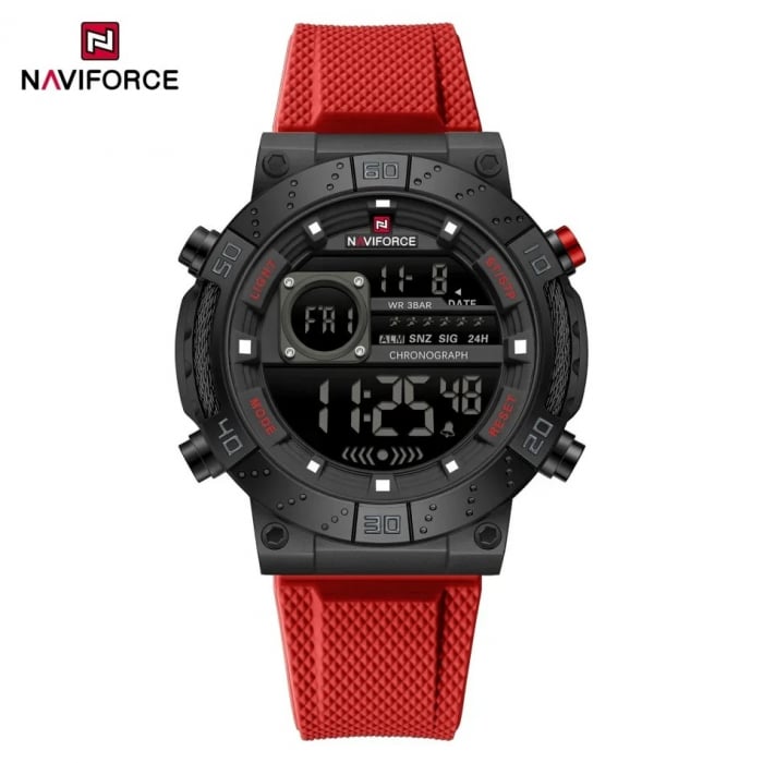 Ceas Bărbați Naviforce 9241 Negru-Roșu – Design Business, Funcții Multiple, Alarma, Rezistent la Apă 3ATM [6]