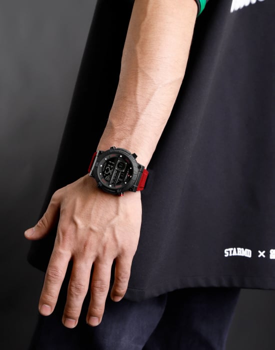 Ceas Bărbați Naviforce 9241 Negru-Roșu – Design Business, Funcții Multiple, Alarma, Rezistent la Apă 3ATM [2]
