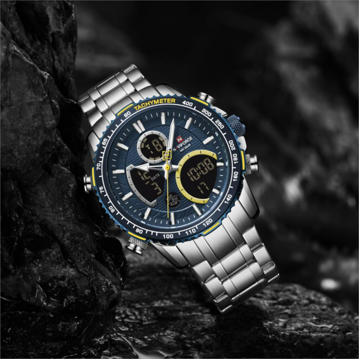 Ceas barbati Naviforce Cronograf Digital Otel [2]