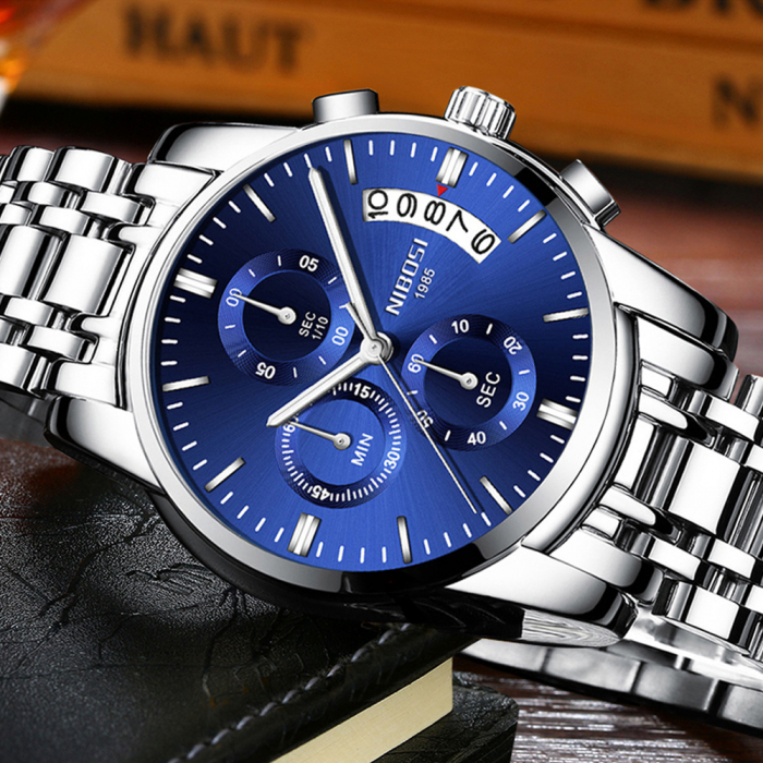Ceas barbati Nibosi Data Otel Analog Mecanism Quartz [2]
