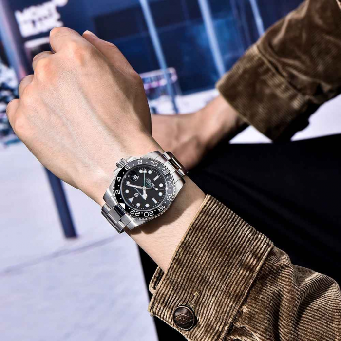 Ceas bărbați Pagani Design PD-1662 automat, GMT, 40mm, oțel inoxidabil, mecanism Pearl DG5833GMT, rezistent 100m [2]