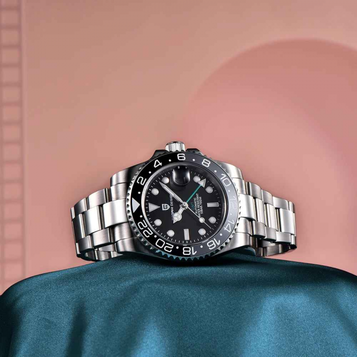 Ceas bărbați Pagani Design PD-1662 automat, GMT, 40mm, oțel inoxidabil, mecanism Pearl DG5833GMT, rezistent 100m [4]
