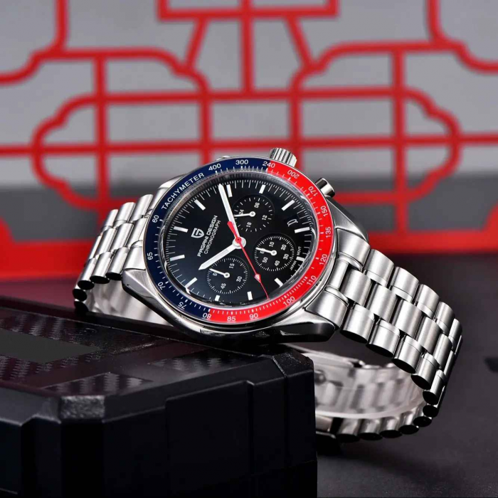 Ceas bărbați Pagani Design PD-1701, cronograf quartz Japan VK63, 40mm, oțel inoxidabil, rezistent 100m [4]
