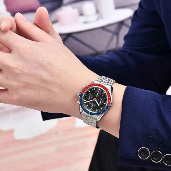 Ceas bărbați Pagani Design PD-1701, cronograf quartz Japan VK63, 40mm, oțel inoxidabil, rezistent 100m [3]