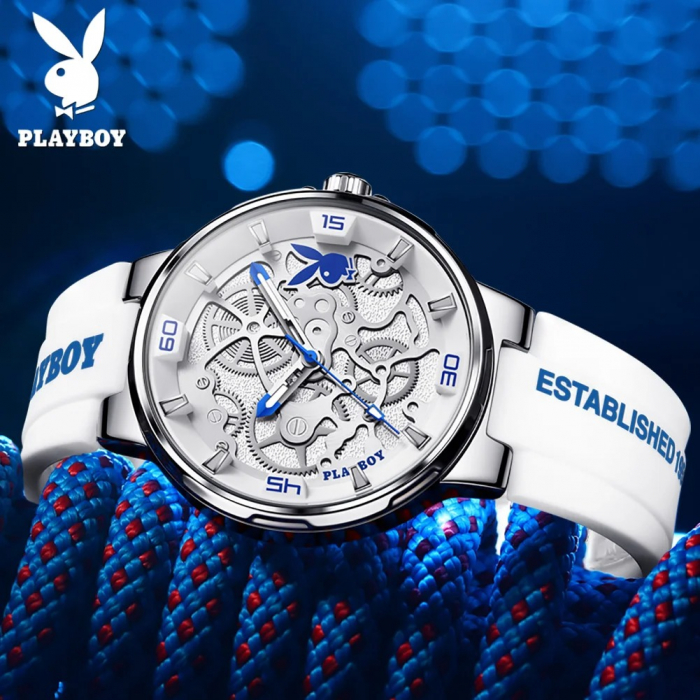 Ceas Bărbați Playboy 3052 Alb – Design Luxury, Funcții Multiple, Afișaj Luminos, Rezistent la Apă 3ATM [3]
