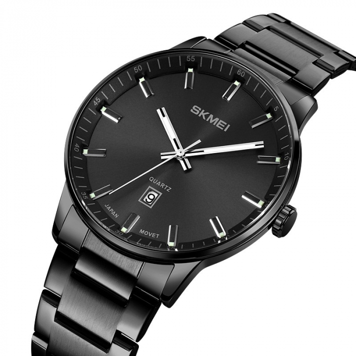 Ceas barbati Skmei Quartz Fashion Clasic Analog Data Negru [2]