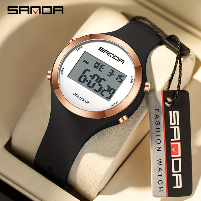 Ceas Copii Sanda 2147 Negru-Rose Gold – Design Luxury, Digital, Rezistent la Șocuri, Rezistent la Apă 5ATM [2]