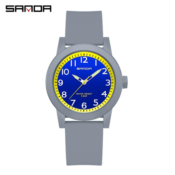 Ceas Copii Sanda 3221 Albastru-Gri – Design Sport, Analog, Funcții Multiple, Rezistent la Apă 5ATM [3]