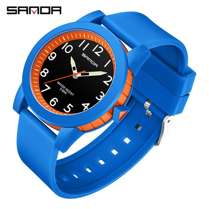 Ceas Copii Sanda 3221 Albastru-Lake – Design Sport, Analog, Funcții Multiple, Rezistent la Apă 5ATM [4]