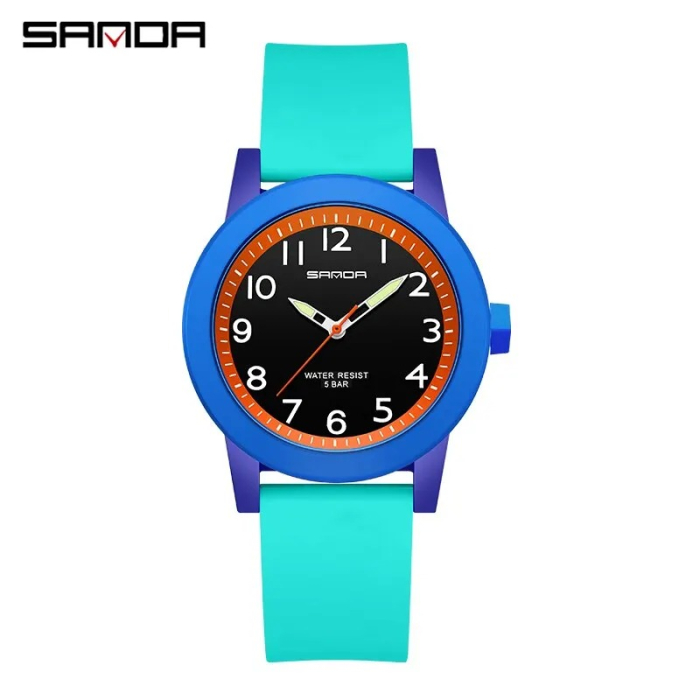 Ceas Copii Sanda 3221 Albastru-Sky – Design Sport, Analog, Funcții Multiple, Rezistent la Apă 5ATM [5]