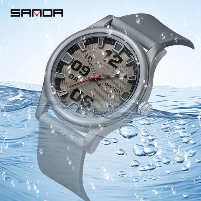 Ceas Copii Sanda 3252 Gri – Design Sport, Analog, Diver, Rezistent la Apă 5ATM [2]
