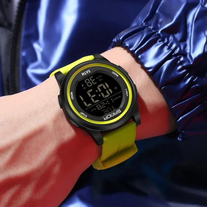 Ceas Copii Sanda 6182 Verde-Negru – Design Sport, Digital, Afișaj Dată, Alarmă, Rezistent la Apă 5ATM [4]