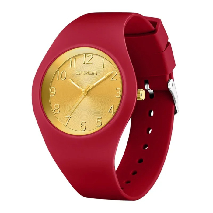 Ceas Copii Sanda 6186 Roșu-Auriu – Design Sport, Analog, Rezistent la Apă 5ATM [1]