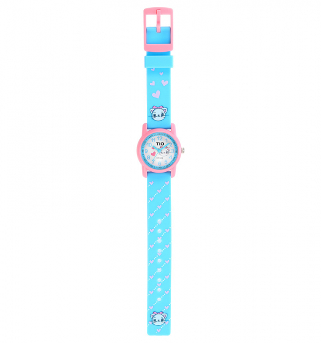 Ceas copii TIO Quartz Analog Silicon Albastru/Roz [4]