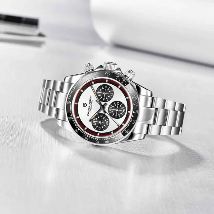 Ceas Cronograf PAGANI DESIGN PD-1676 Panda, Seiko VK63, Safir AR, 100M, 40mm [3]