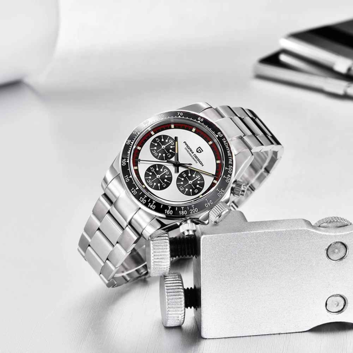 Ceas Cronograf PAGANI DESIGN PD-1676 Panda, Seiko VK63, Safir AR, 100M, 40mm [2]