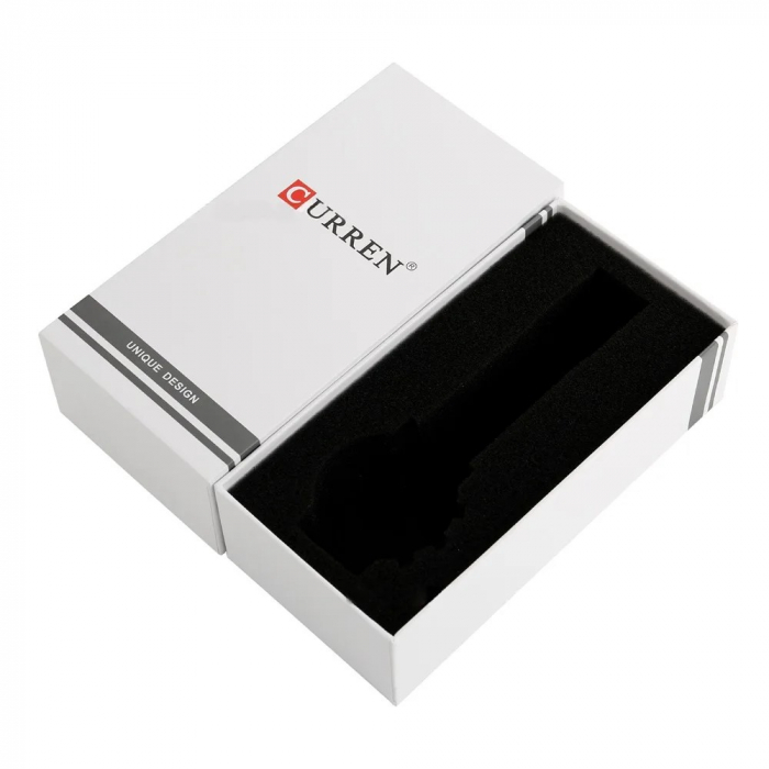 Ceas Damă CURREN 9095L Elegant, Quartz, Cadran cu Cifre Romane, Calendar, Brățară Metalică, Rezistent la Apă 3 ATM [5]