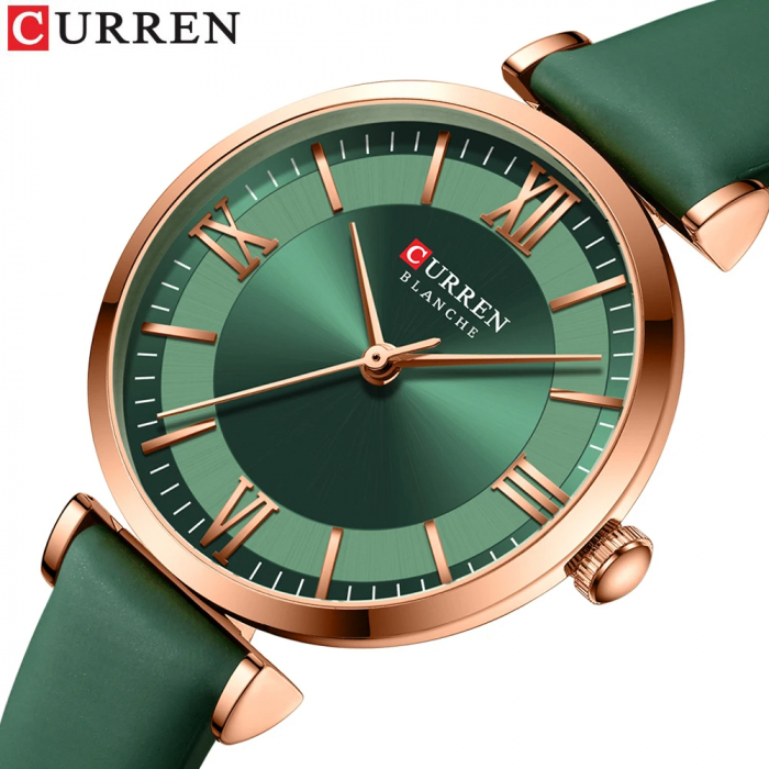 Ceas dama Curren Elegant Casual Fashion Piele Verde [2]