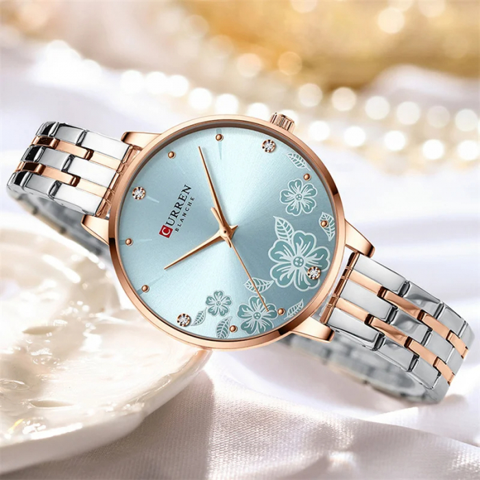 Ceas dama de mana Curren Luxury Elegant Fashion Quartz Casual Otel [4]