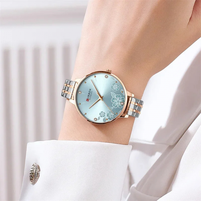 Ceas dama de mana Curren Luxury Elegant Fashion Quartz Casual Otel [5]