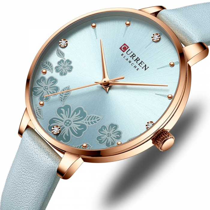 Ceas dama de mana Curren Elegant Quartz Casual Luxury Fashion Albastru [2]