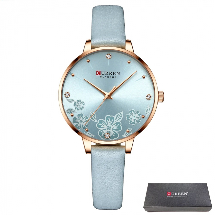 Ceas dama de mana Curren Elegant Quartz Casual Luxury Fashion Albastru [5]