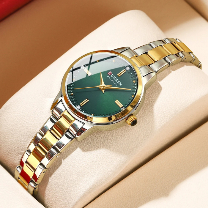Ceas dama de mana Curren Quartz Casual Luxury Elegant Fashion Auriu [3]