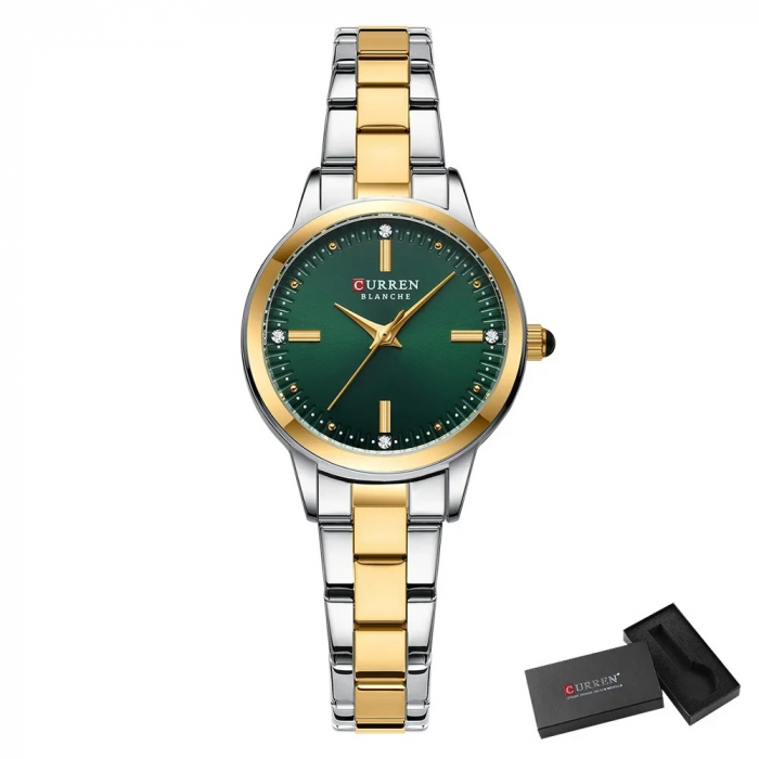 Ceas dama de mana Curren Quartz Casual Luxury Elegant Fashion Auriu [2]
