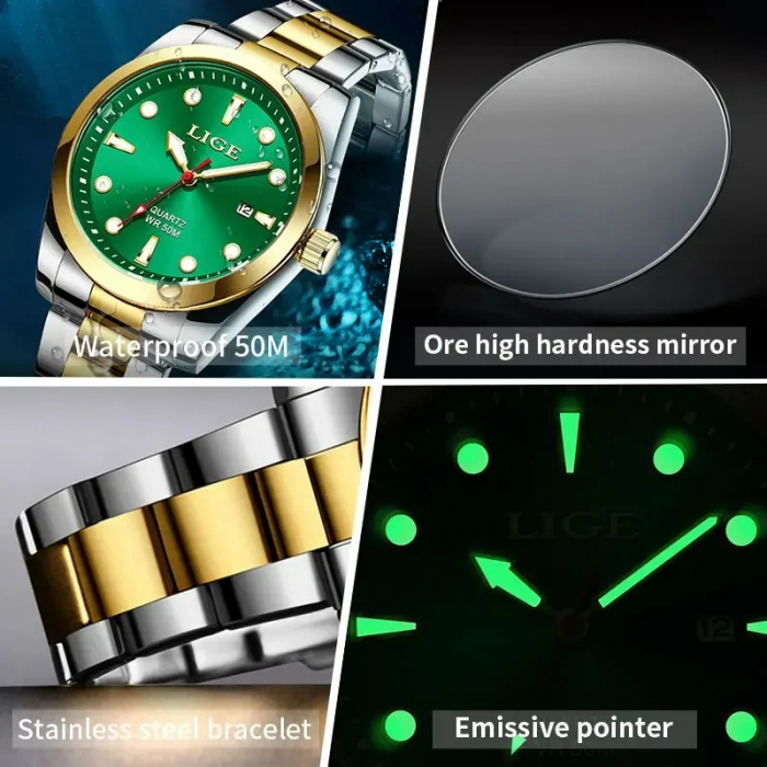 Ceas barbatesc de mana Lige Quartz Analog Luxury Elegant Casual Fashion Analog [3]