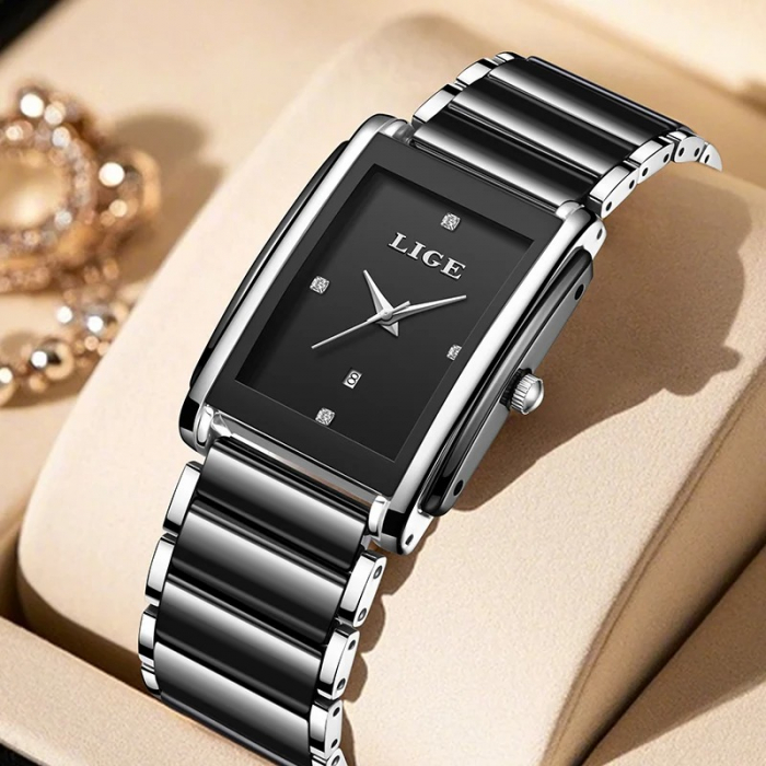 Ceas Damă Lige 89188 Argintiu-Negru – Design Fashion, Funcții Multiple, Afișaj Luminos, Rezistent la Apă 3ATM [4]