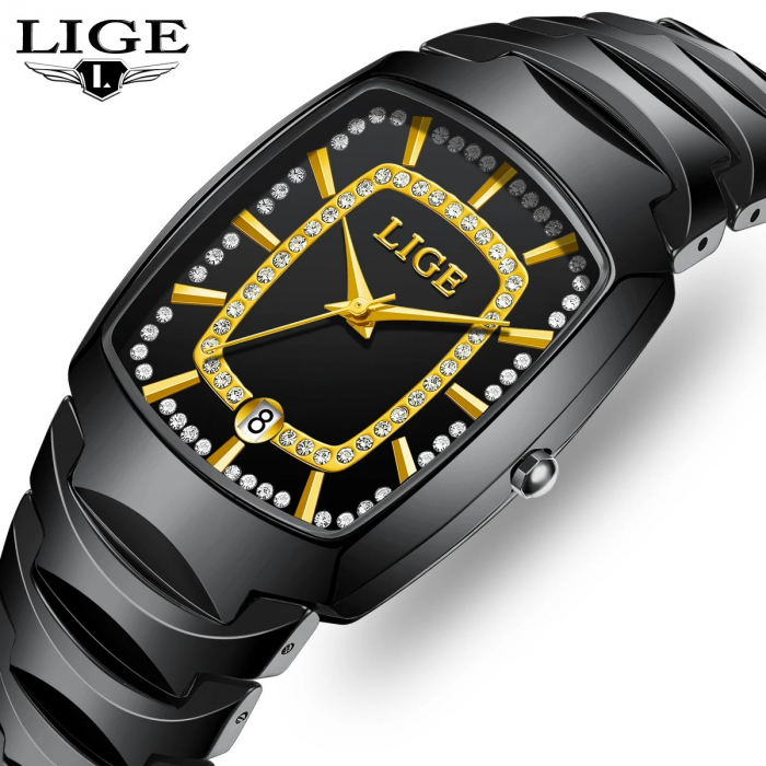 Ceas Damă Lige 89189 Auriu-Negru – Design Fashion, Funcții Multiple, Afișaj Luminos, Rezistent la Apă 3ATM [7]