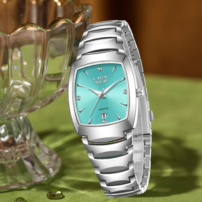 Ceas Damă Lige 89257 Argintiu-Verde – Design Fashion, Funcții Multiple, Afișaj Luminos, Rezistent la Apă 3ATM [4]